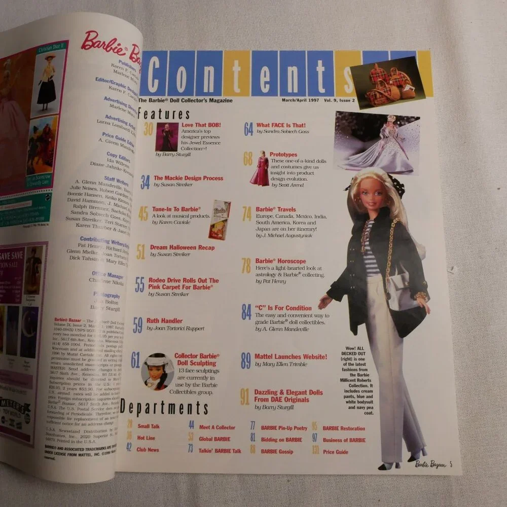 Barbie Bazaar Special Edition 1997 Magazine With Bob Mackie - Picture 3 of 3